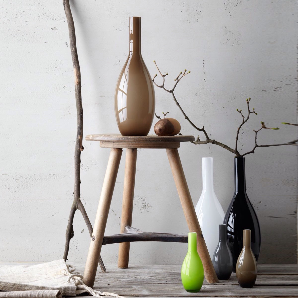 Vase Beauty H 50 cm beige - Leonardo