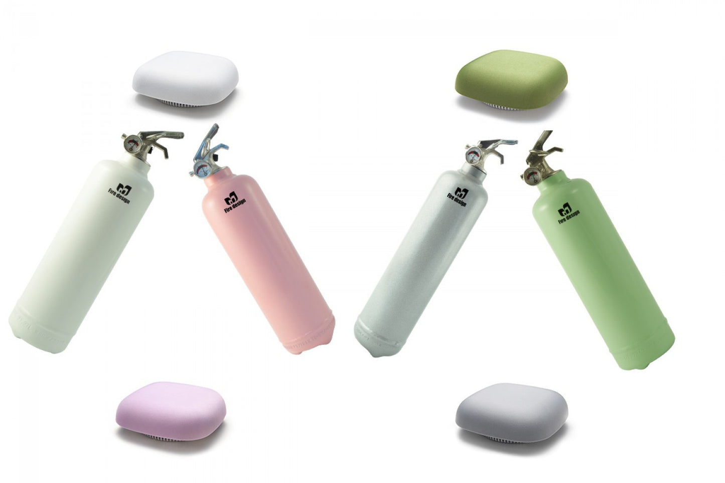 Extincteur vache qui rit rouge Fire Design